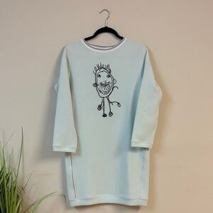 Stylish Mint Green Graphic sweater Dress size 2